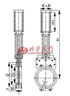 PZ673X-6、PZ673X-10_氣動漿液閥結構圖